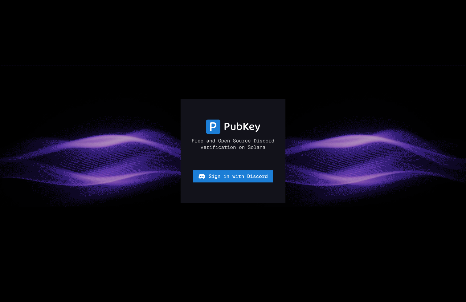 Improved Pubkey Discord login interface